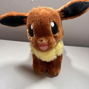 Build A Bear Pokemon Plush Eevee Stuffed Animal 16" 2018 Brown And Yellow